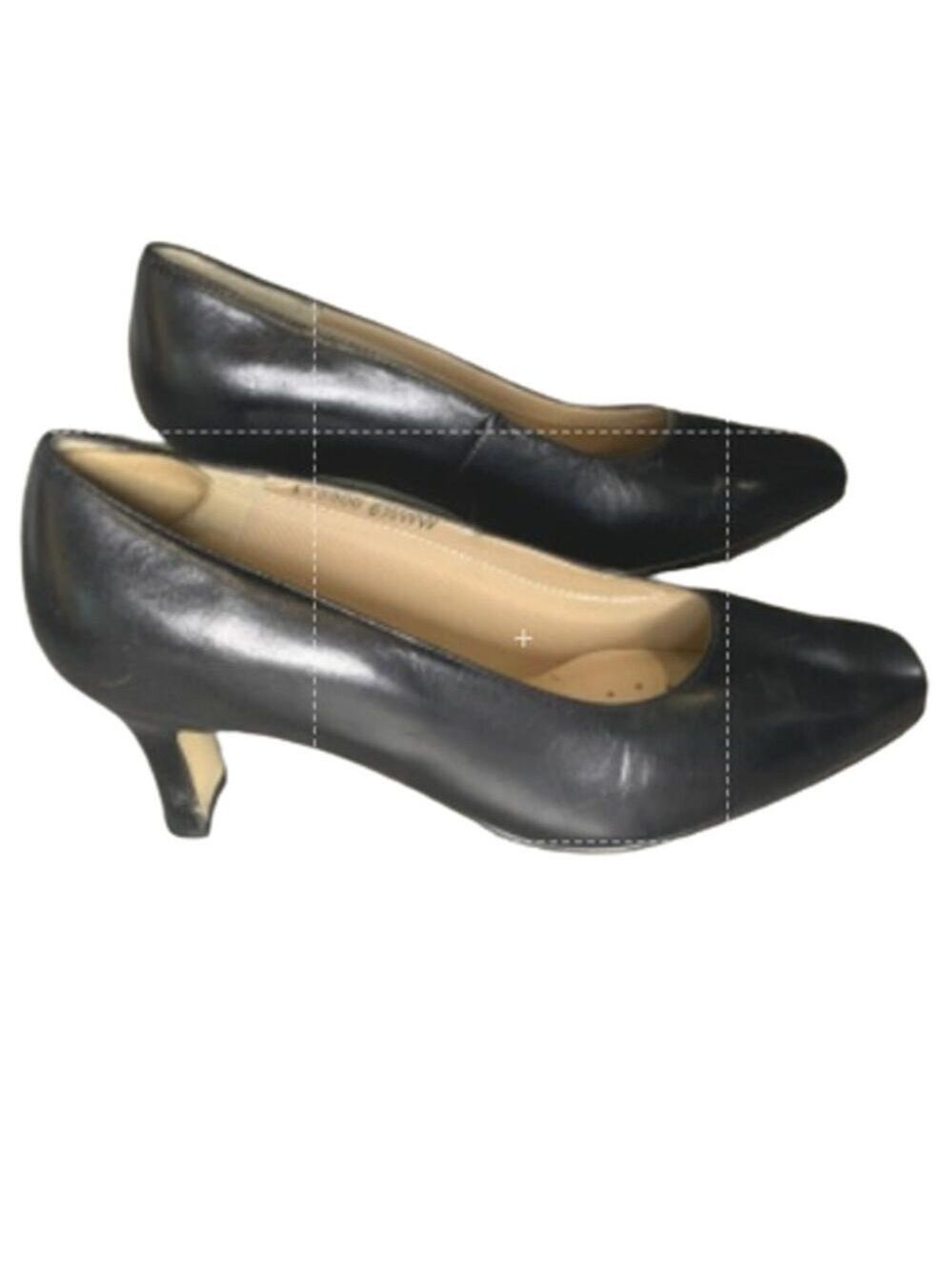 MARK LEMP Classics By Walking Cradles Women's Heel Leather Black Size 6.5 WW - Picture 2 of 10